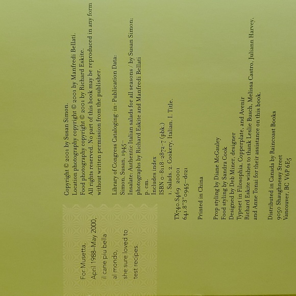 INSALATE: Authentic Italian Salads for ALL Seasons - Picture 2 of 7